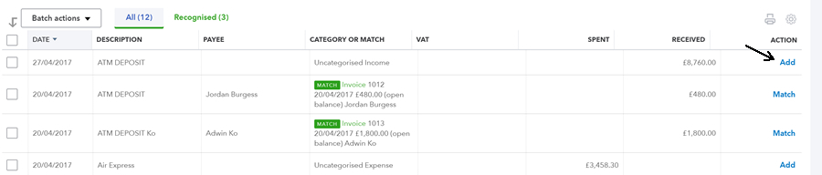 Paying an invoice - step 6