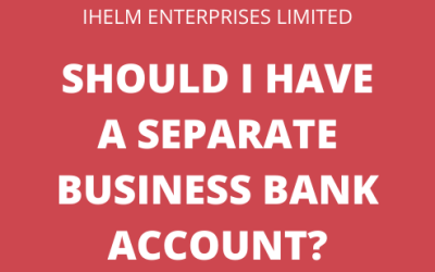 Should I have a separate bank account for the business?