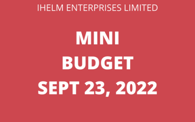 Mini Budget – Sept, 23, 2022