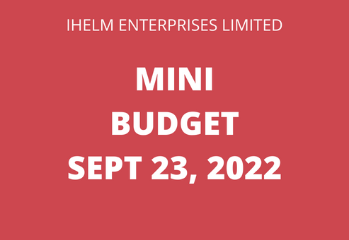 Ihelm Enterprises - Mini Budget Sept 2022